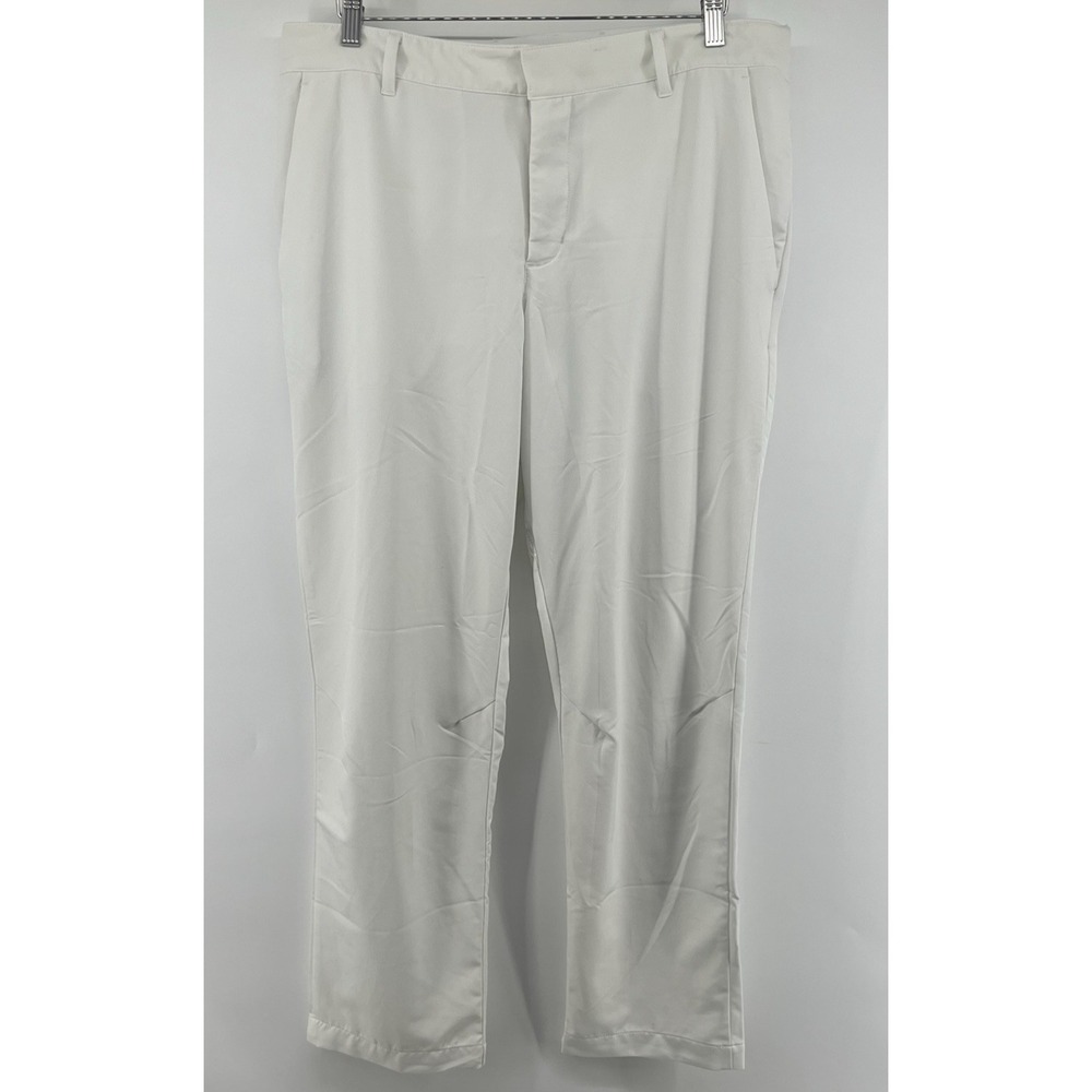 Nike Golf Slim Fit Pants Dri Fit Mens White Tagged 36/32 Measure 38/31 Stretch